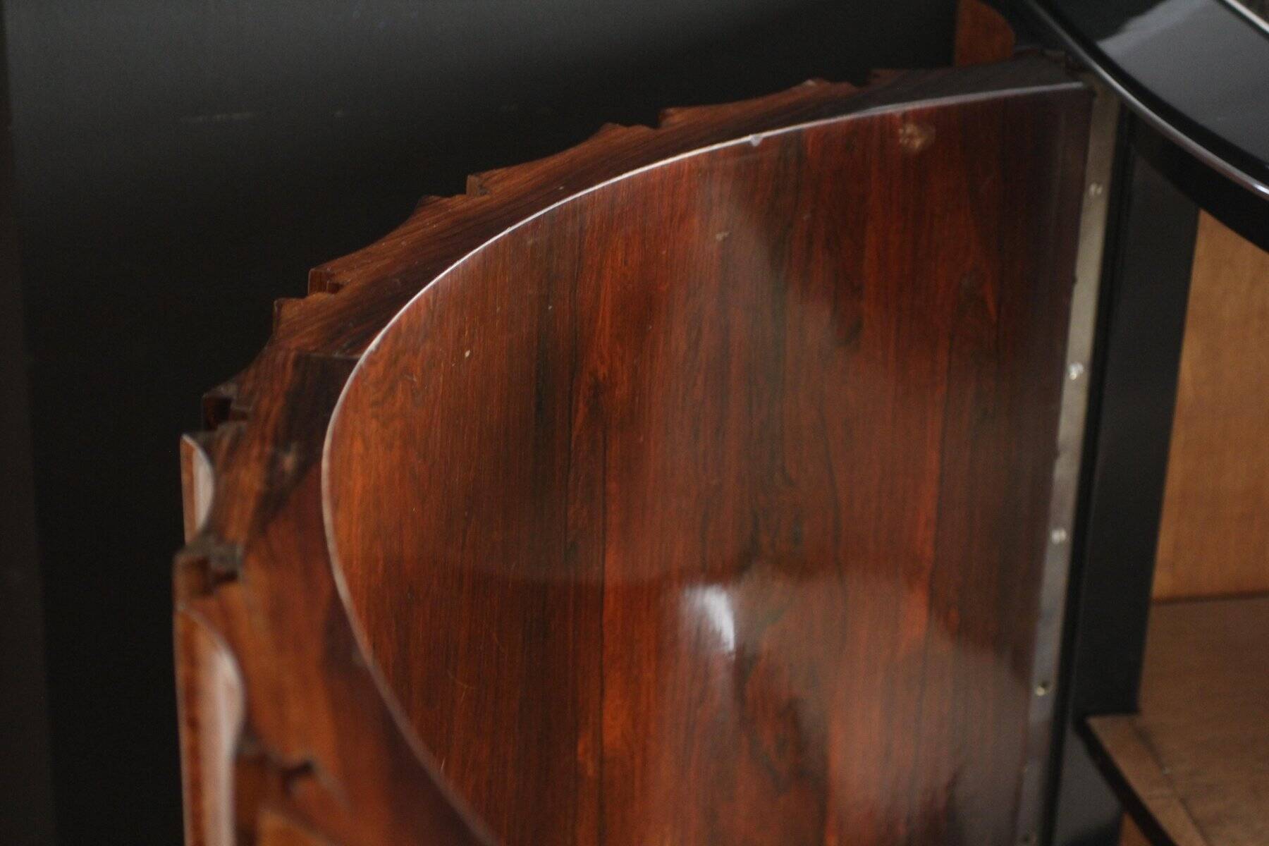 Large Art Deco Sideboard in Amboyna Root and Rosewood, Paris, 1925