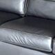 High-end black leather sofa Ligne Roset