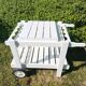 Vintage white wooden garden table