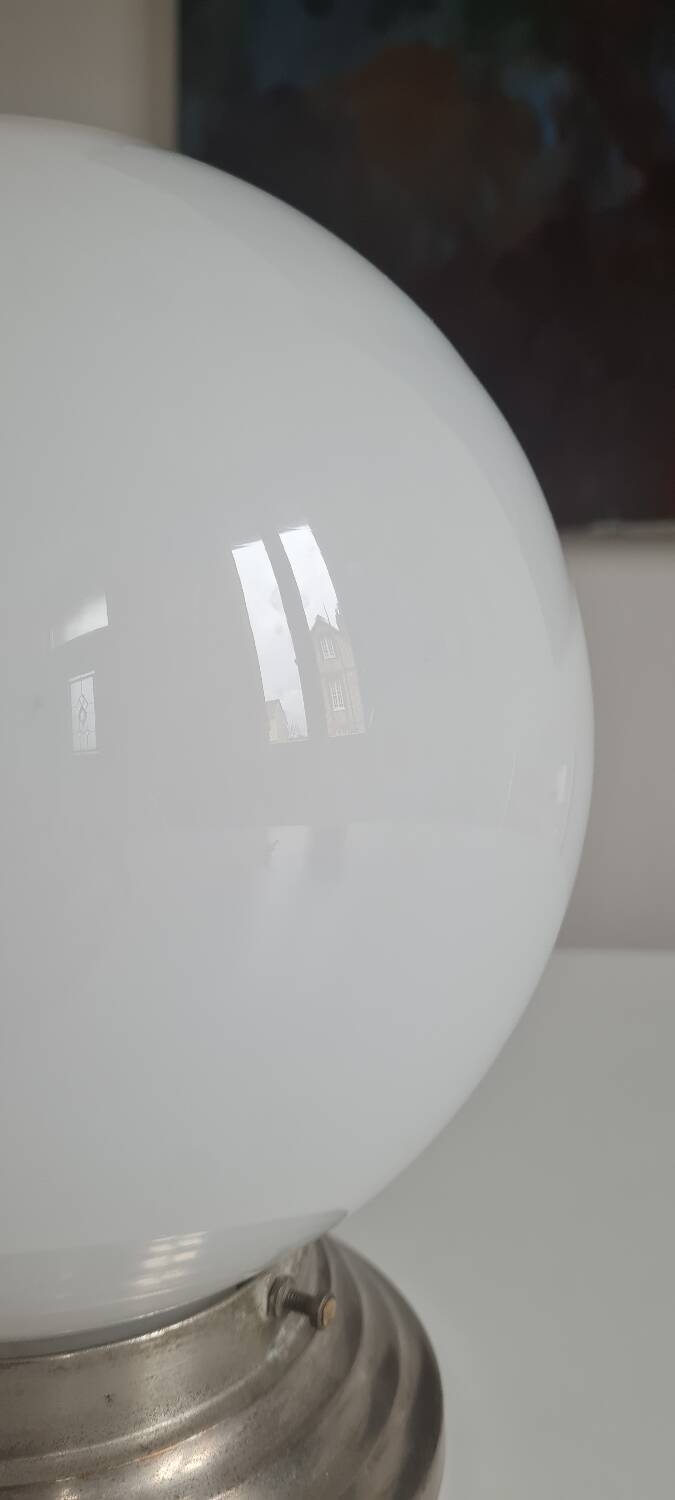 White opaline ball ceiling light