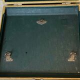 Triumph perfekt typewriter with its transport box.