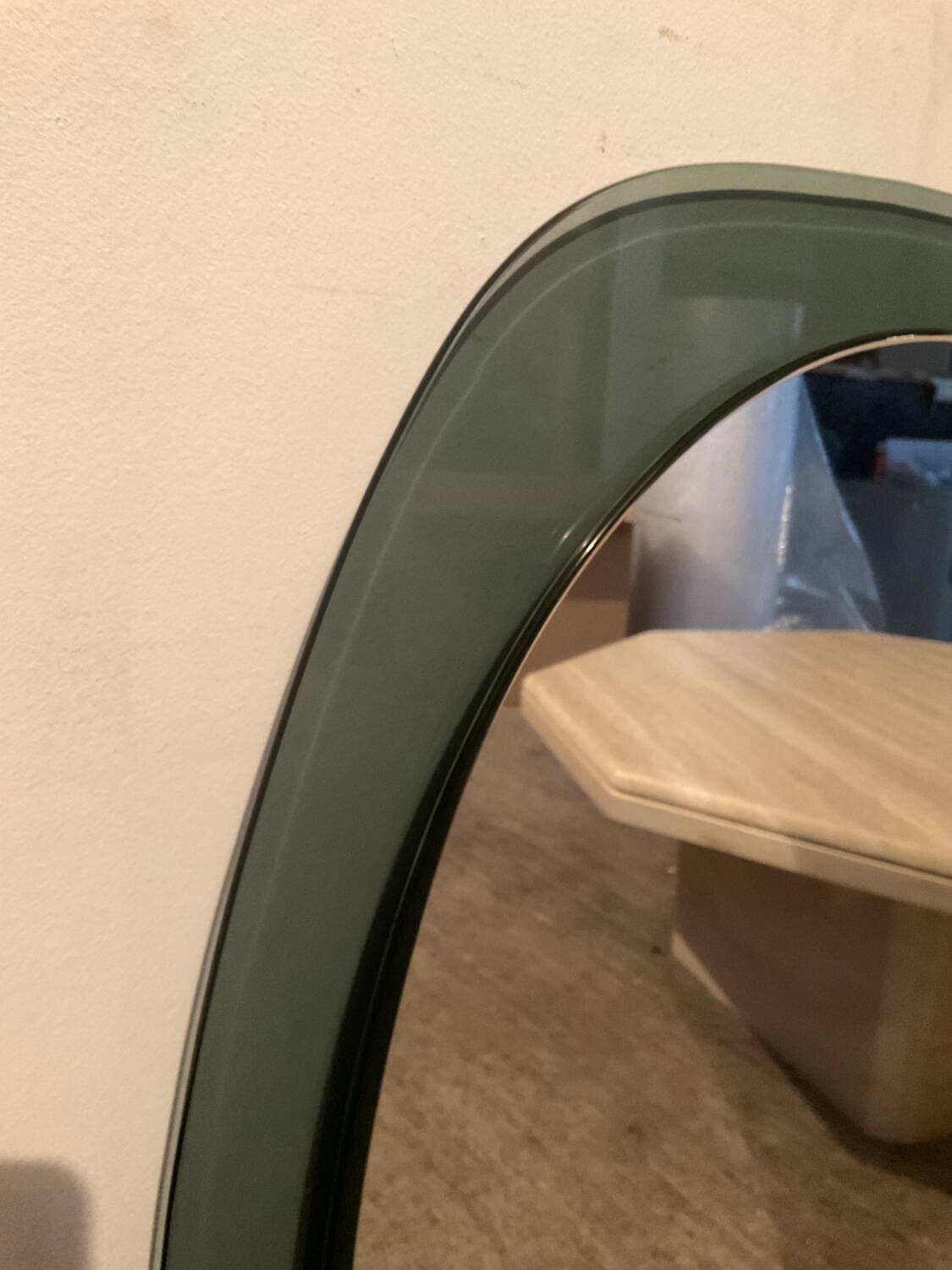 Vintage smoked glass mirror from the 70s