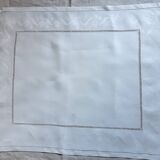 6 large napkins 19th, damassed, monogrammed "CB"