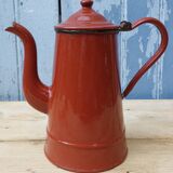 Brown enamelled coffee maker