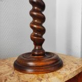 Vintage turned wooden lamp base – France 1950-60
