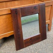 Miroir vintage en bois massif 40cm