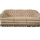 Canapé vintage beige avec franges
