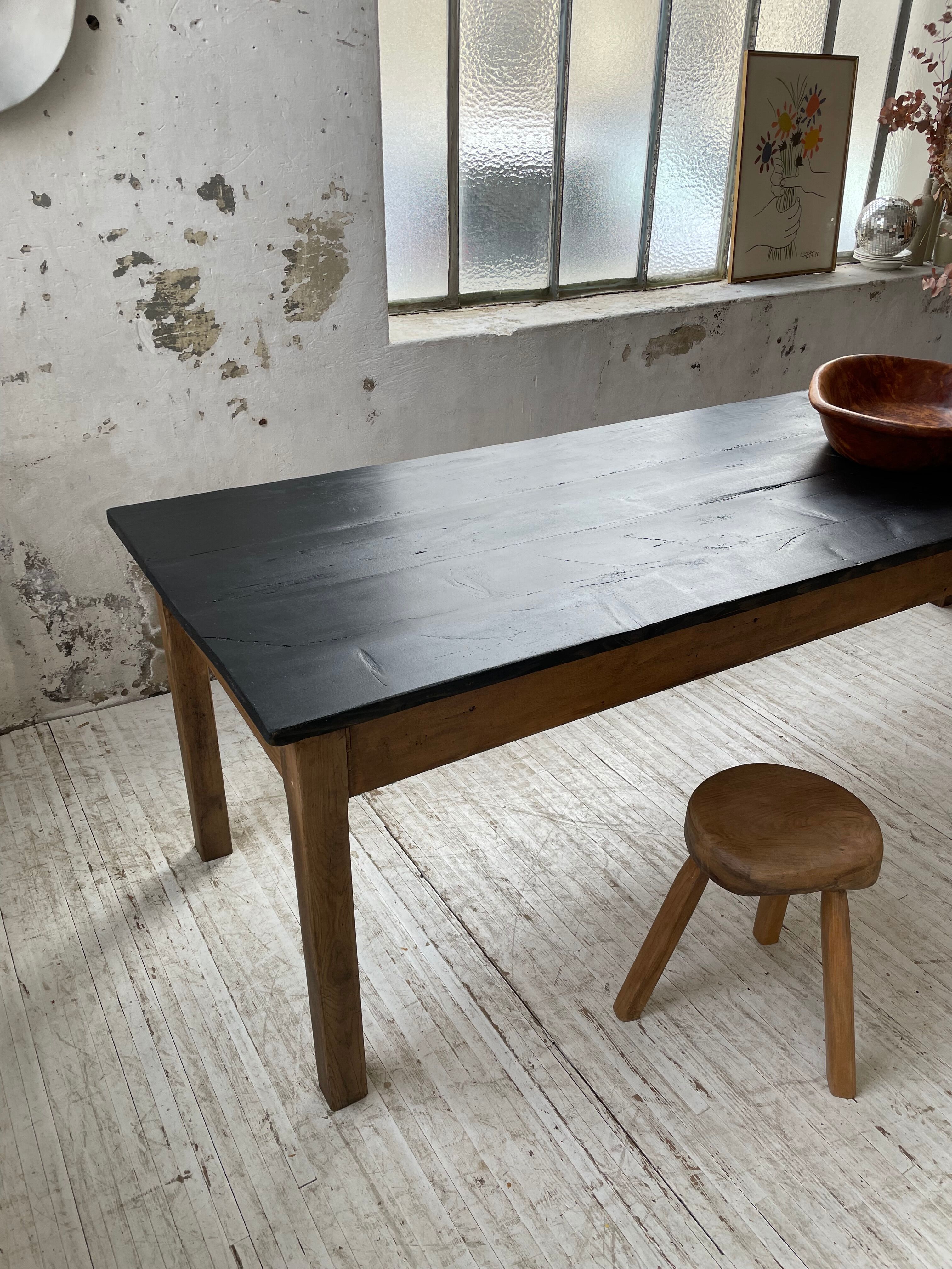 Black pine farm table 250 cm