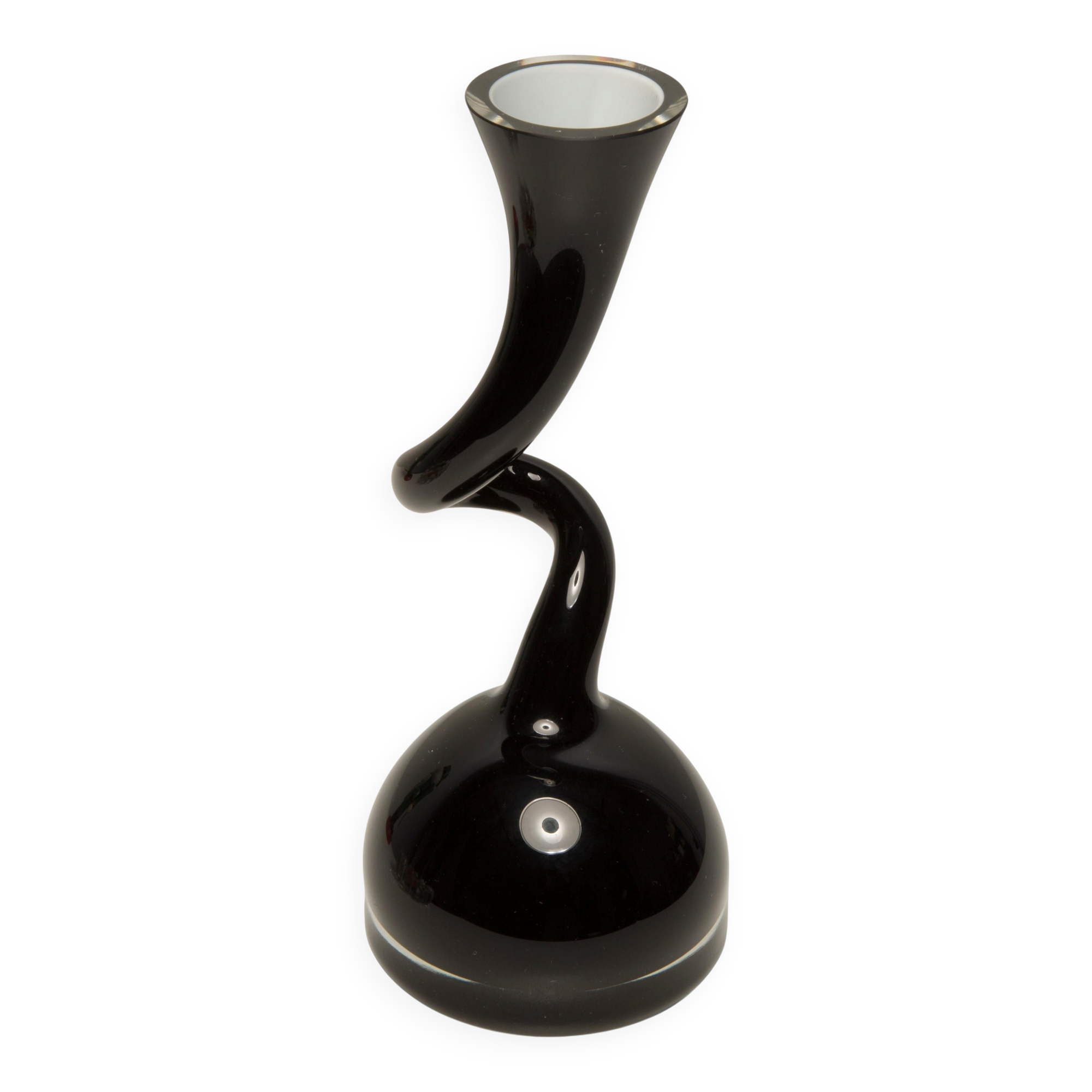 Small black artistic vase, mid-century, Europe, 1960s.