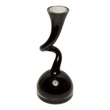 Small black artistic vase, mid-century, Europe, 1960s.