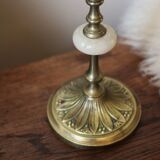 Brass alabaster torch candle holder