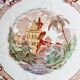 Set of 5 Longwy Cyprus dessert plates, 19th century, with oriental decoration.