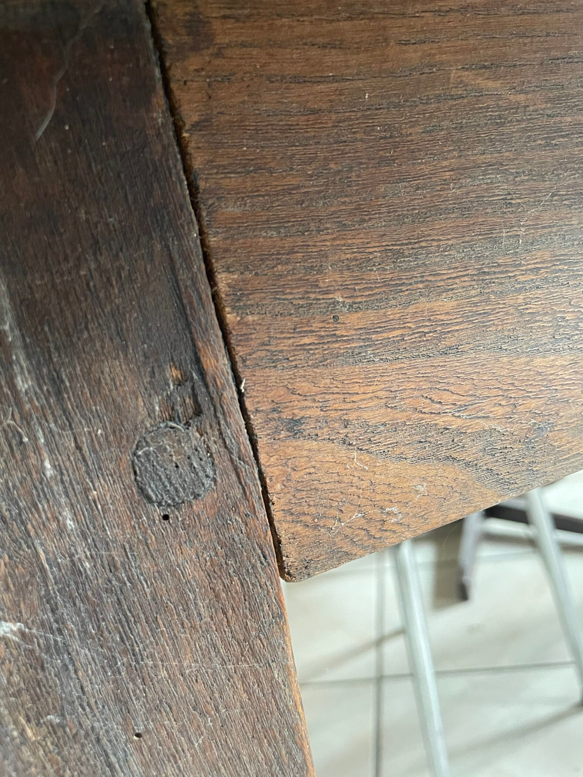 Solid oak farmhouse table