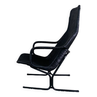 Rattan Model 514 C Lounge Chair By Dirk Van Sliedregt For Gebroeders Jonkers Noordwolde, 1960's