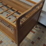 Vintage Rattan Baby Bed