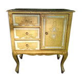 Commode Florentine dorée style Hollywood Regency années 60