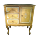 Commode Florentine dorée style Hollywood Regency années 60