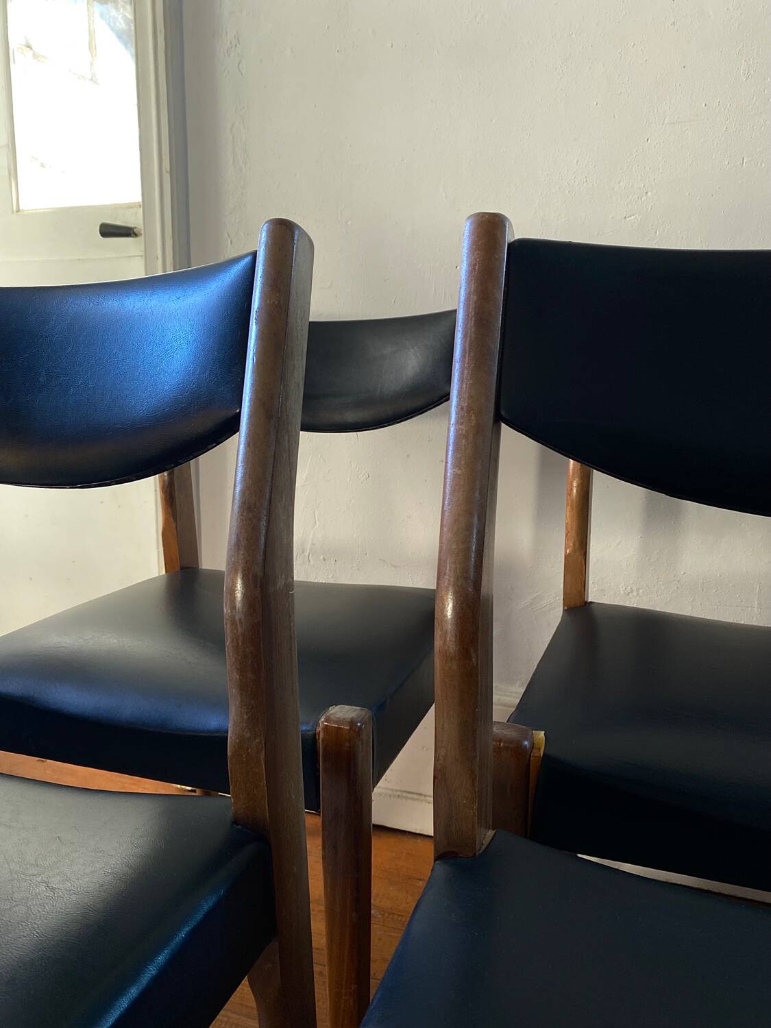 Set of six Scandinavian chairs in vintage teak 1960