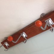 Old patere with 3 heads Orange balls/vintage years 50-60