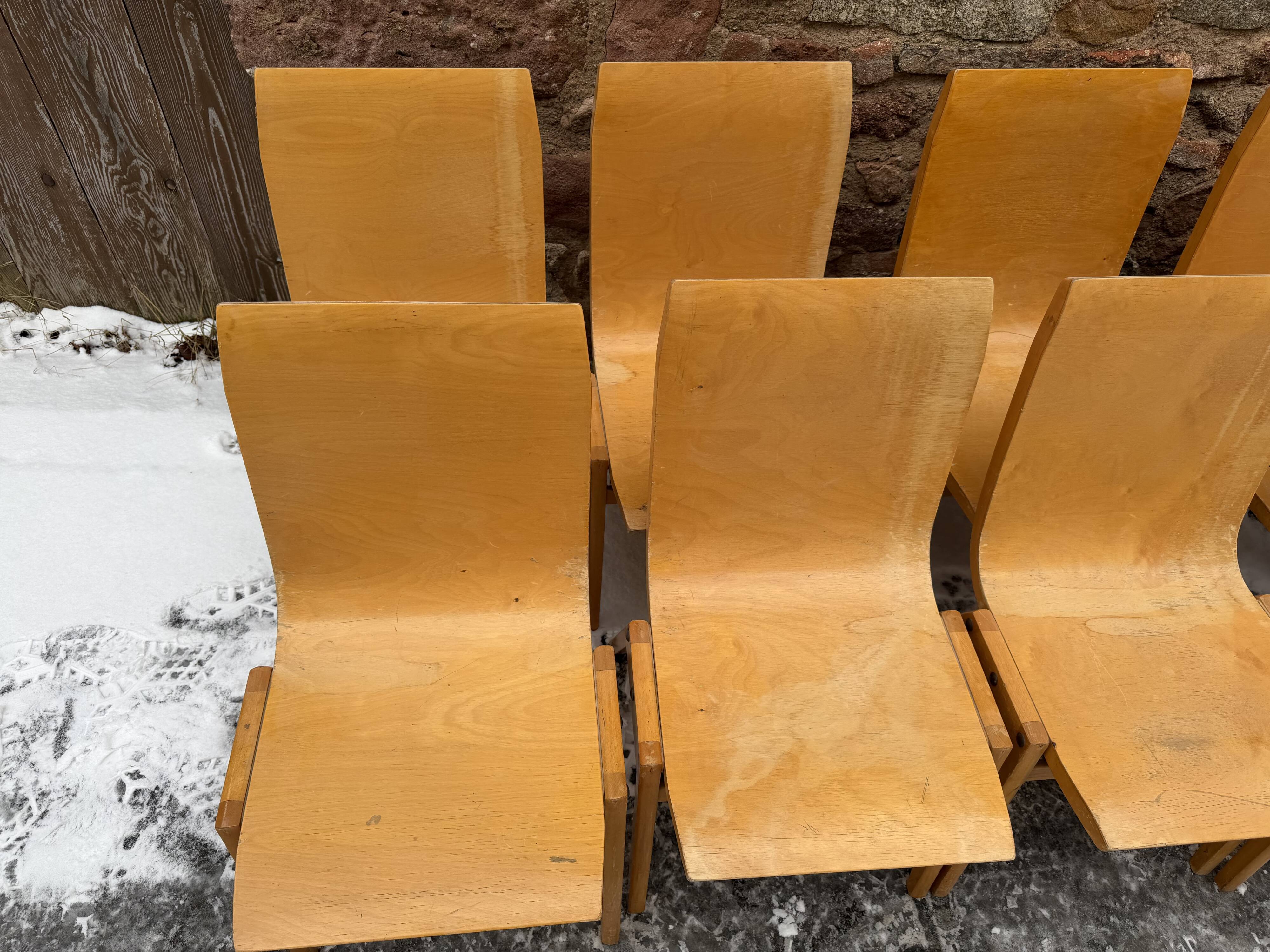 Set of 16 stackable designer chairs – Roland Rainer