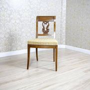 Set of 2 Ash Chairs in White Upholstery, 1950s