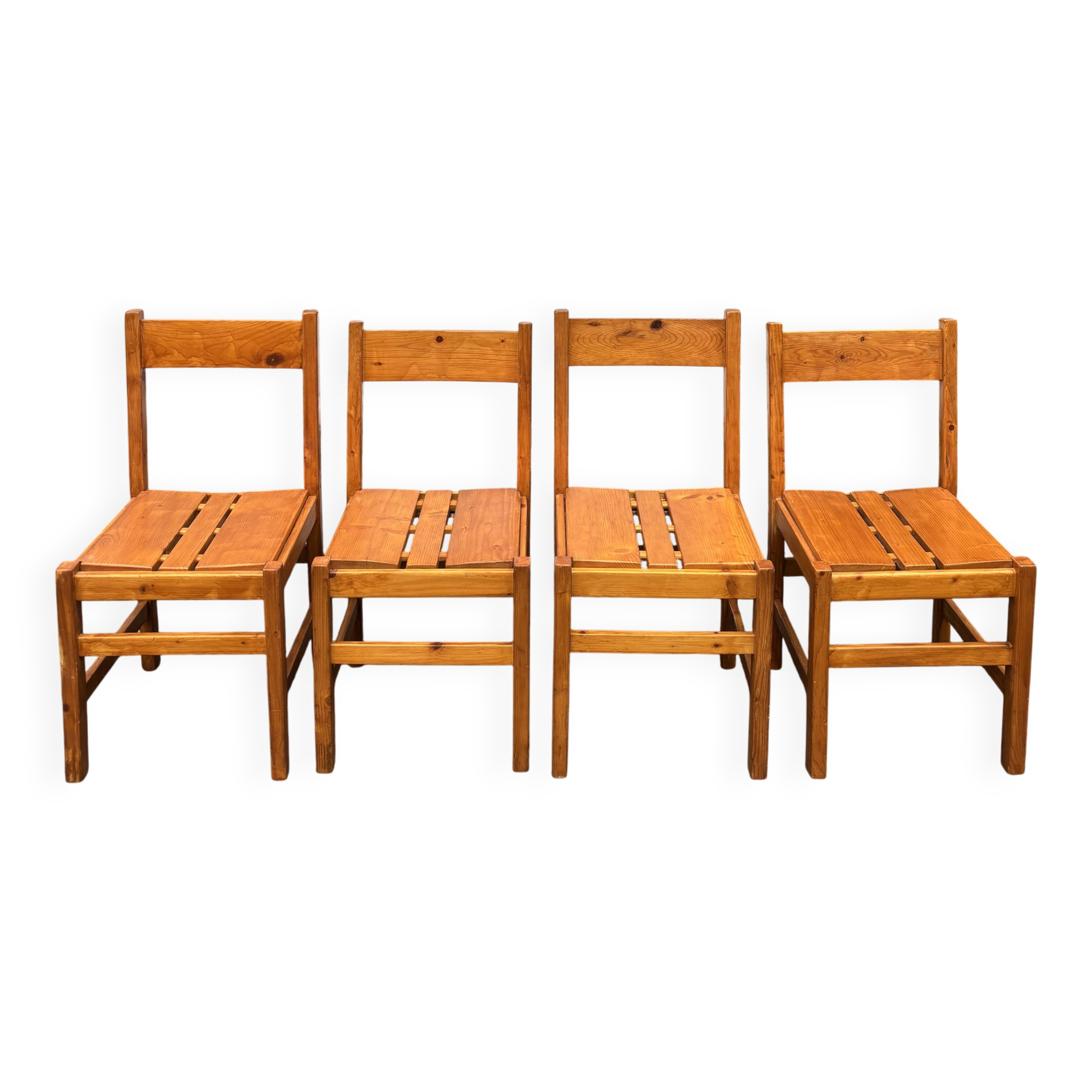 Série de 4 chaises Les Arcs 1960