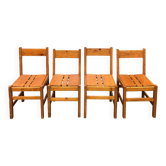 Série de 4 chaises Les Arcs 1960
