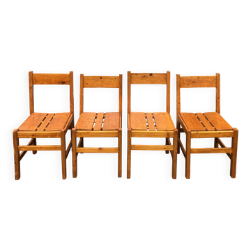 Série de 4 chaises Les Arcs 1960