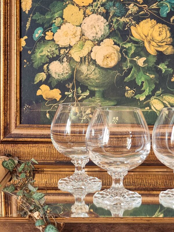4 verres à cognac, cristal, Villeroy et Boch