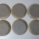 6 flat plates in Vintage stoneware