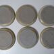 6 assiettes plates en grès Vintage