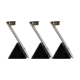 Suite of 3 1970 chrome and marble candlesticks