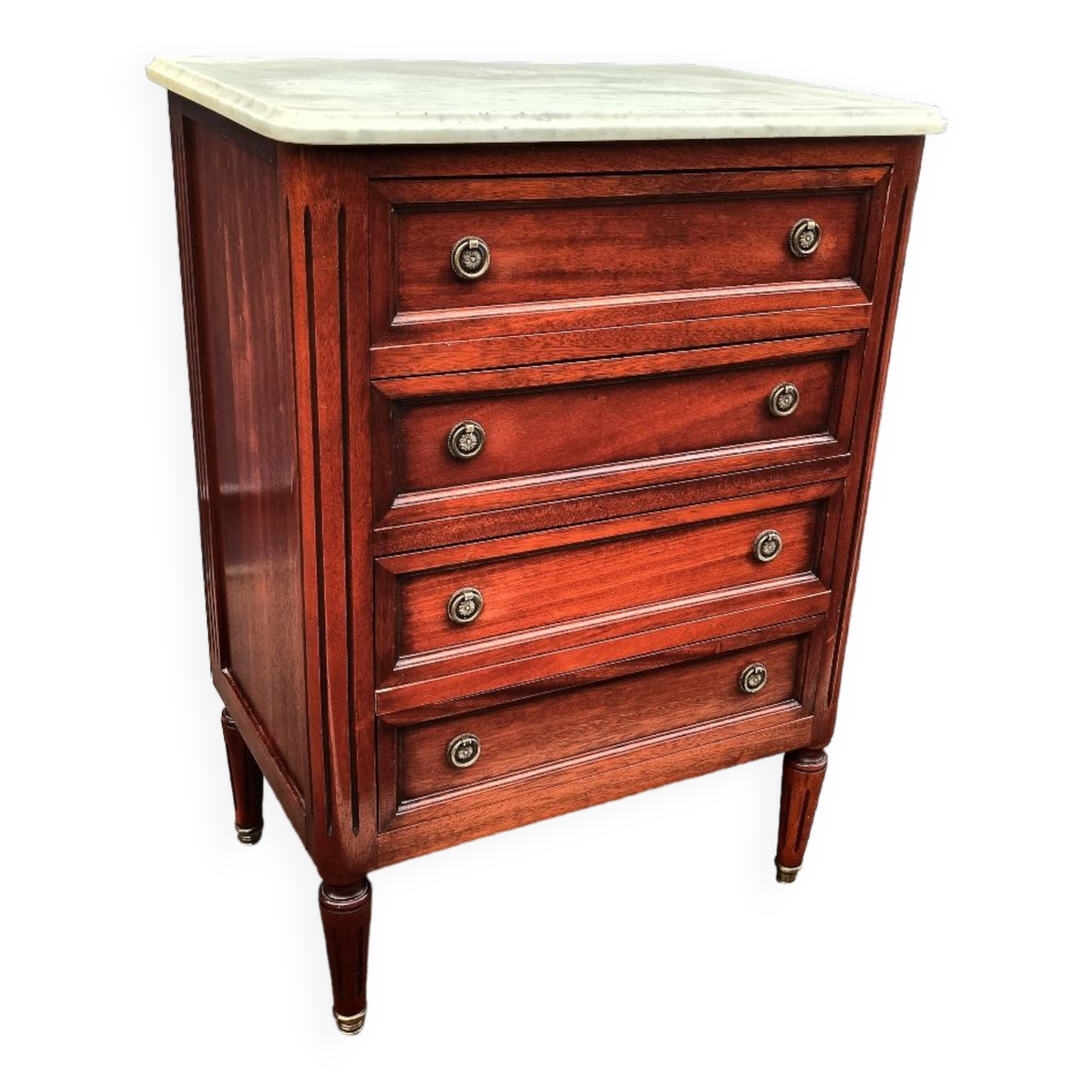 Chest of drawers style louis xvi marble top