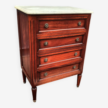 Chest of drawers style louis xvi marble top