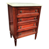 Chest of drawers style louis xvi marble top