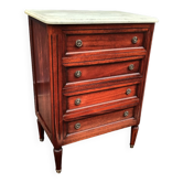 Commode chiffonnier style louis xvi plateau marbre