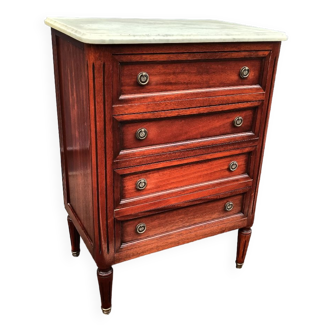 Chest of drawers style louis xvi marble top