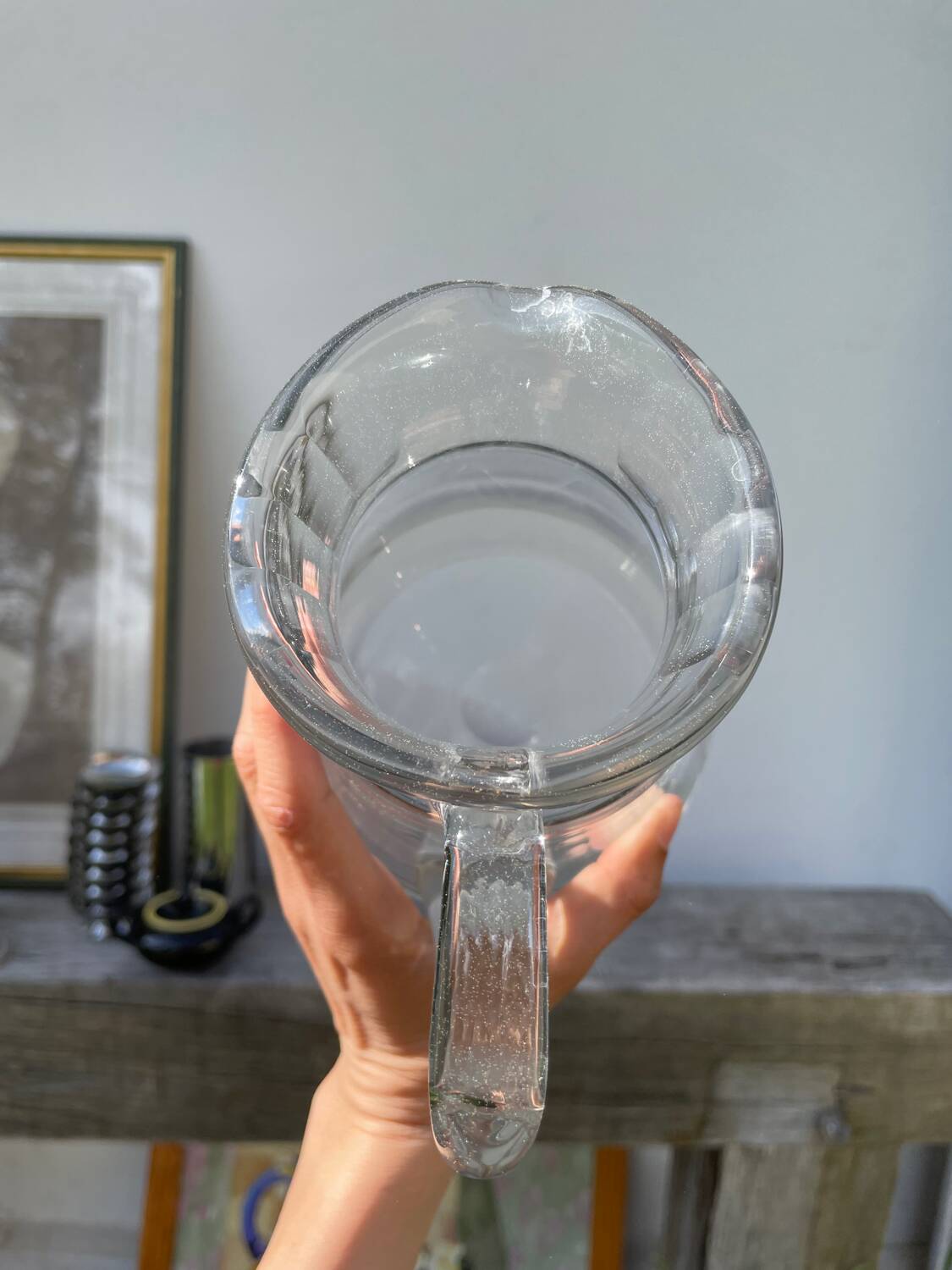 Art Deco glass pitcher