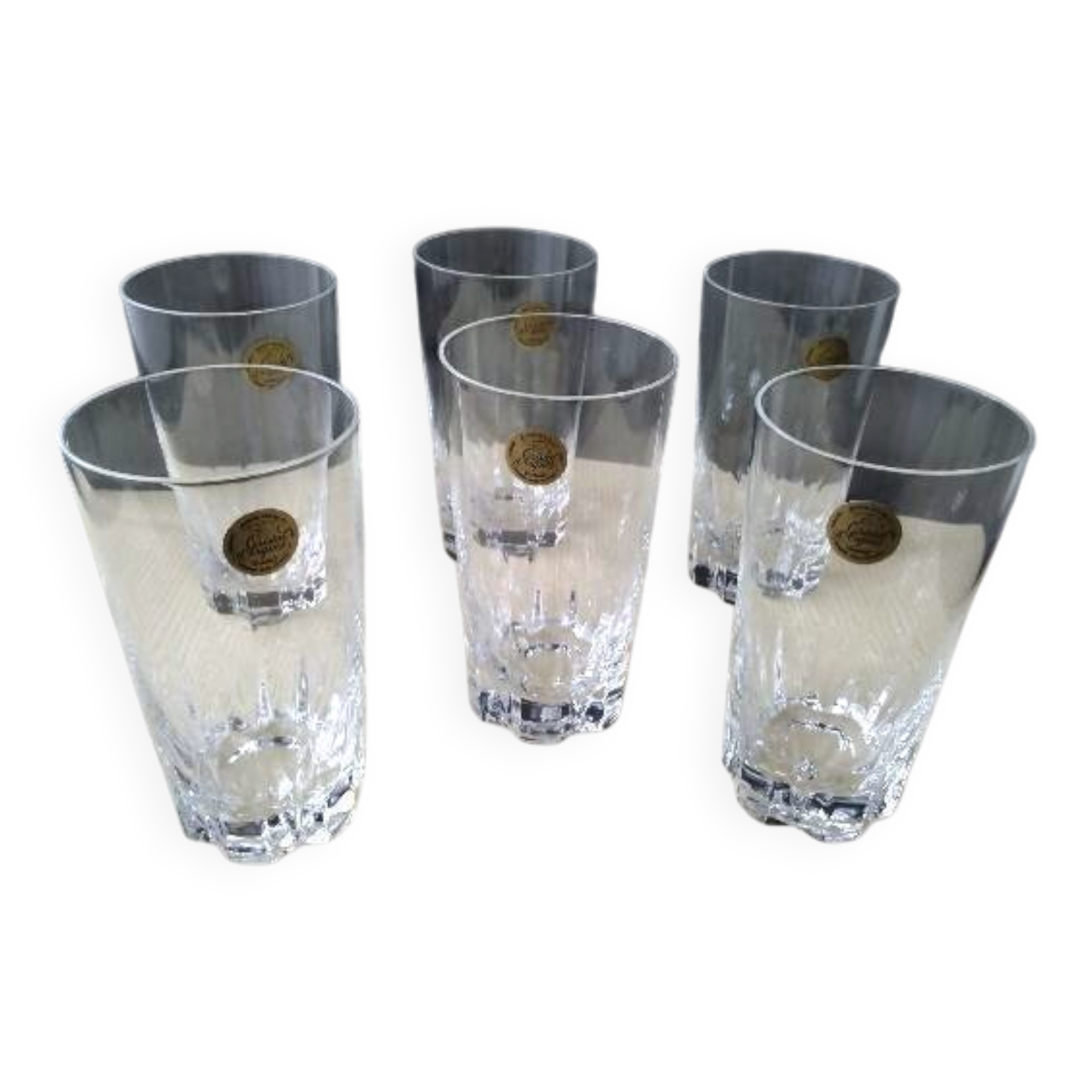 Set of 6 Cristal d'Arques Cheverny water or orangeade glasses