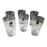 Set of 6 Cristal d'Arques Cheverny water or orangeade glasses