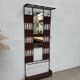 Pair of rattan and metal lockers