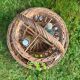 Large wicker bottle & glass basket