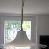 Pair of Cinea suspensions, Leucos workshop, handmade in Murano, design Giusto Toso, circa 197