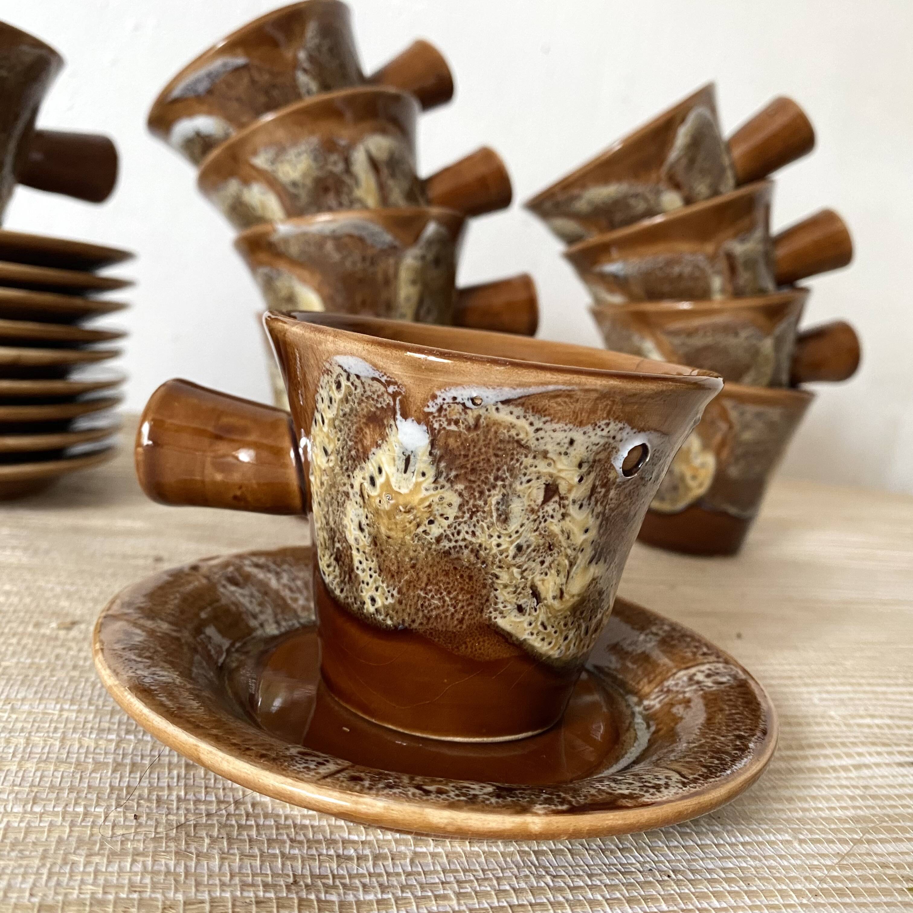 Fat lava ceramic coffee mugs from the 70s