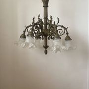Brass chandelier with 6 branches