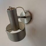 Vintage adjustable wall light, brushed aluminum, France 1970