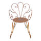 Orange wrought iron chair