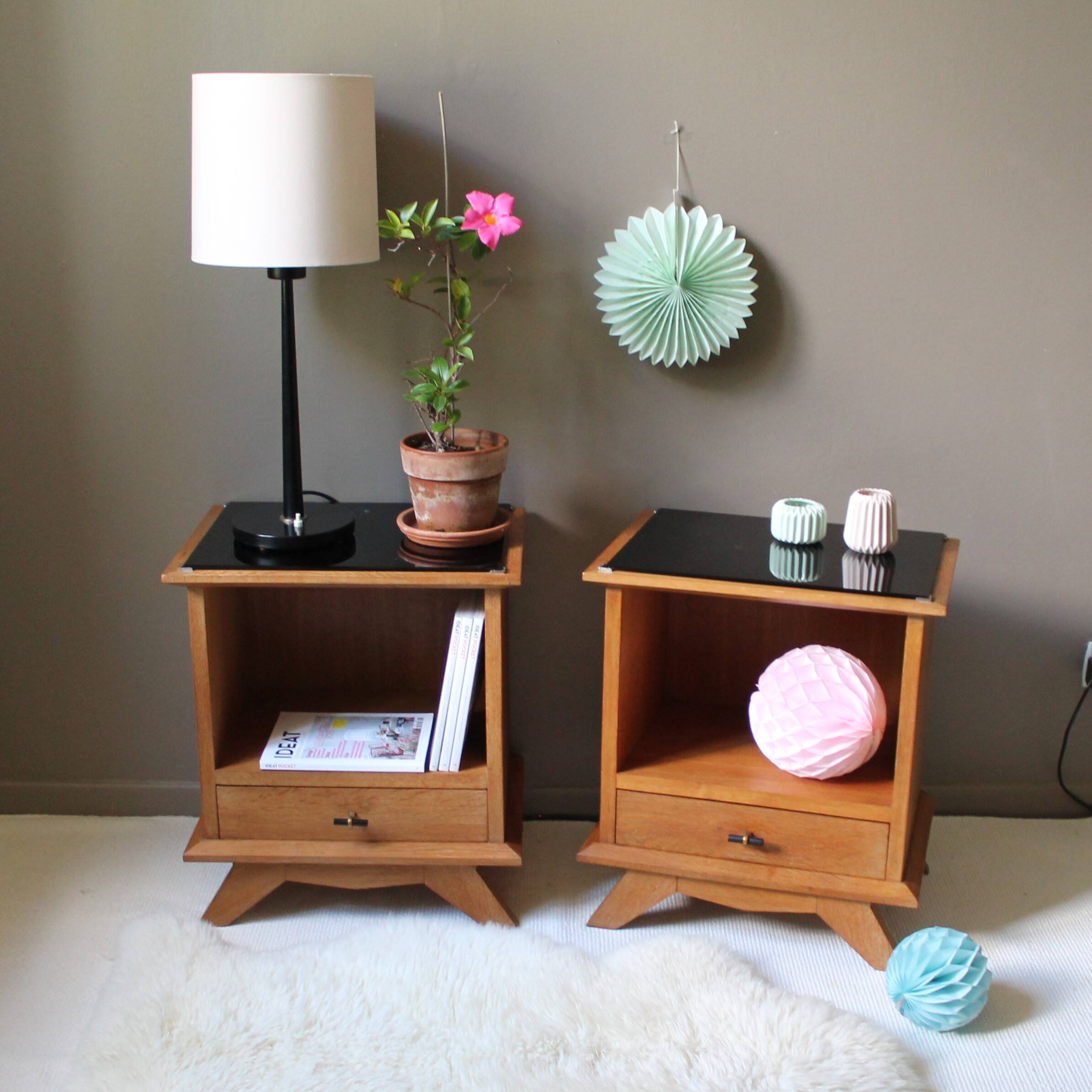 Pair of 50s/60s bedside tables