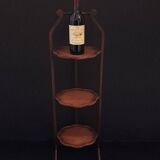 Wooden Foldable Treat Display Stand With Three Scalloped Shelves