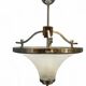 Art Deco Chrome and Murano Glass Pendant Light, Italy, 1950s